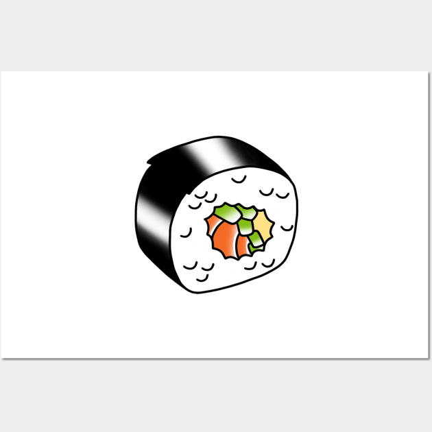 Sushi Roll Wall Art by drawingsbydarcy